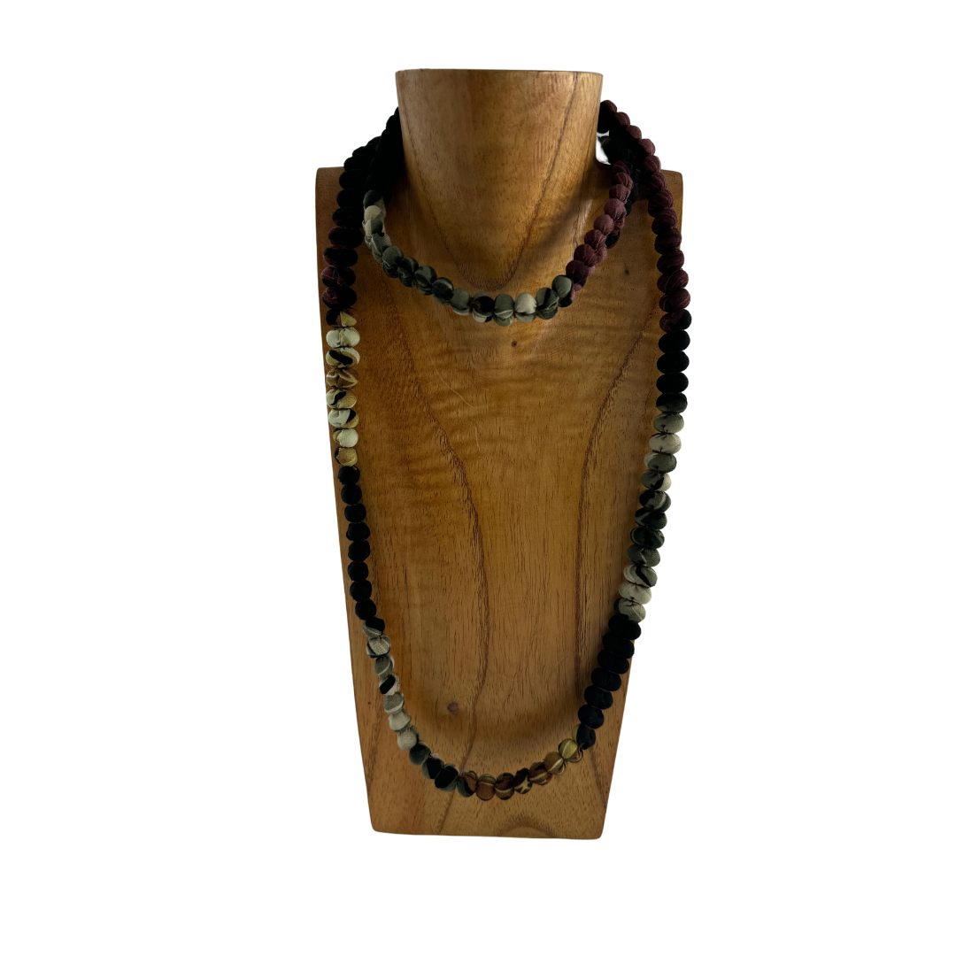 Fabric Beaded Necklace