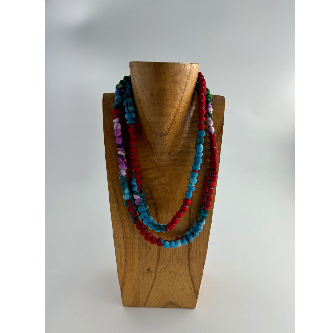 Fabric Beaded Necklace