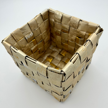 Woven Basket (upcycled from coffee bags)