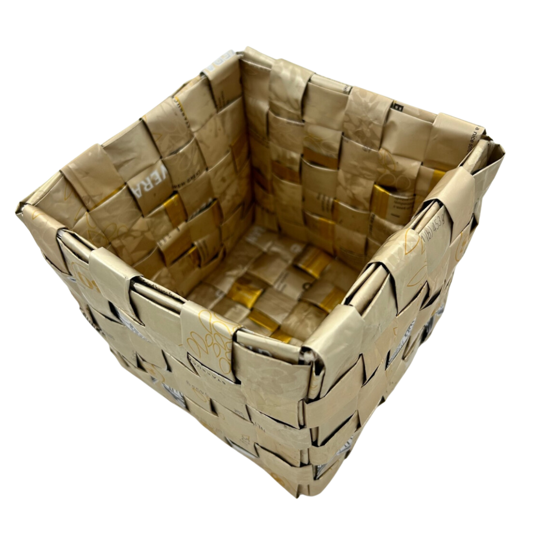 Woven Basket (upcycled from coffee bags)