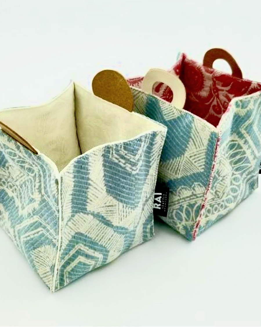 Handcrafted Fabric Cubes with Handles