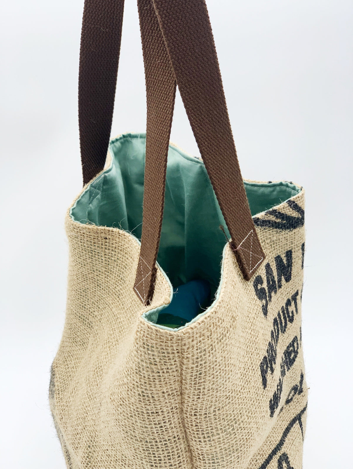 Burlap Market Tote